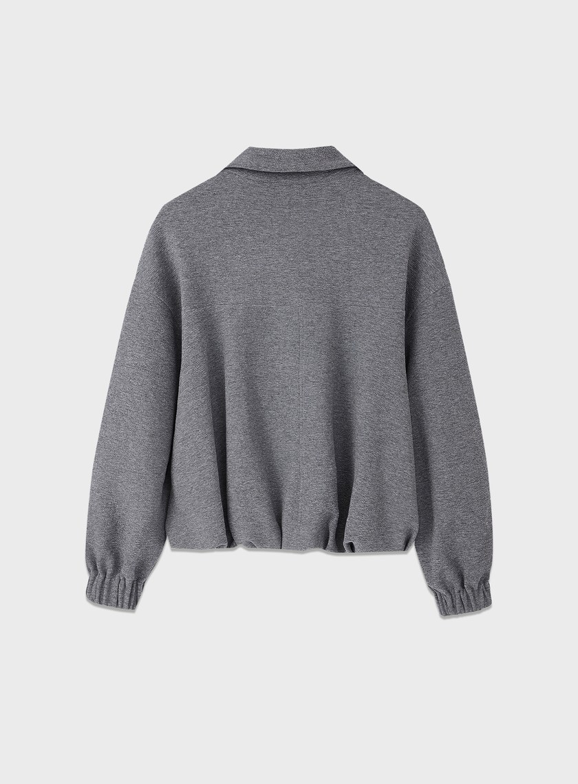 特殊紋理半拉鍊休閒衛衣