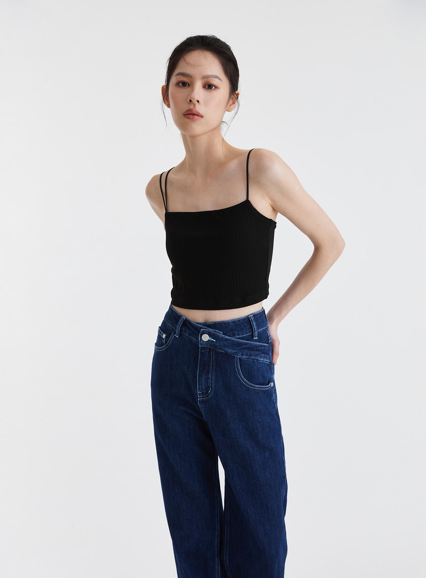 不對稱細肩 BRA 背心上衣