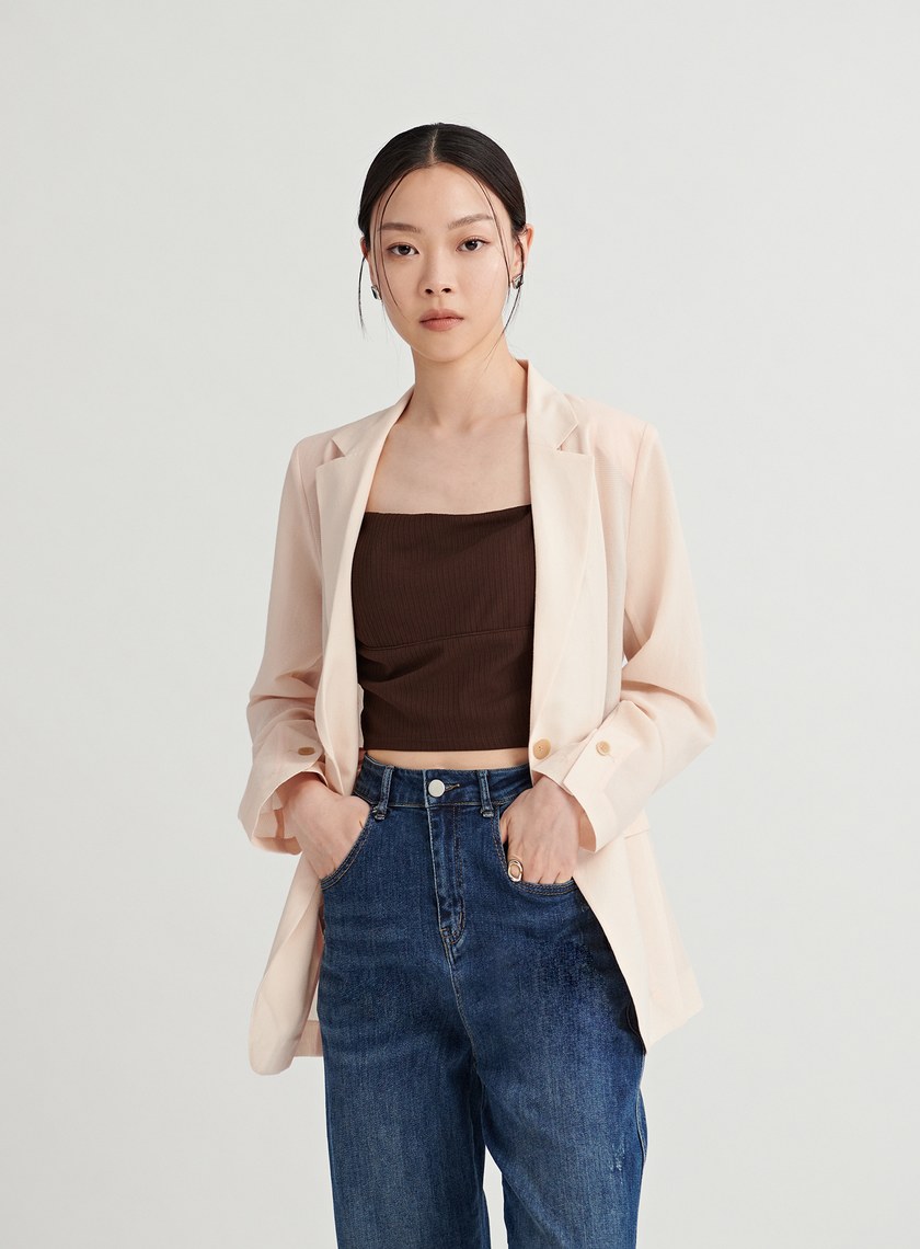 微透肌理感休閒西裝外套