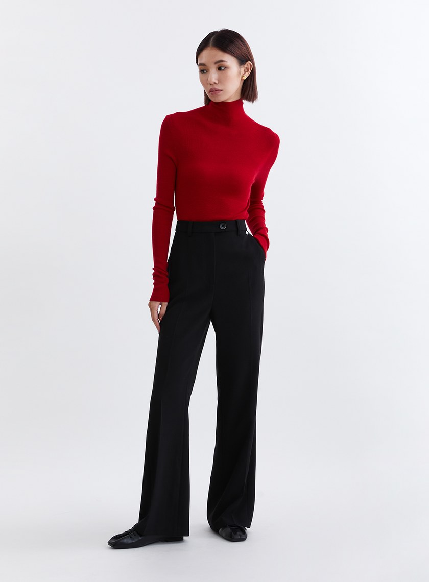 經典滑順微喇叭西裝長褲