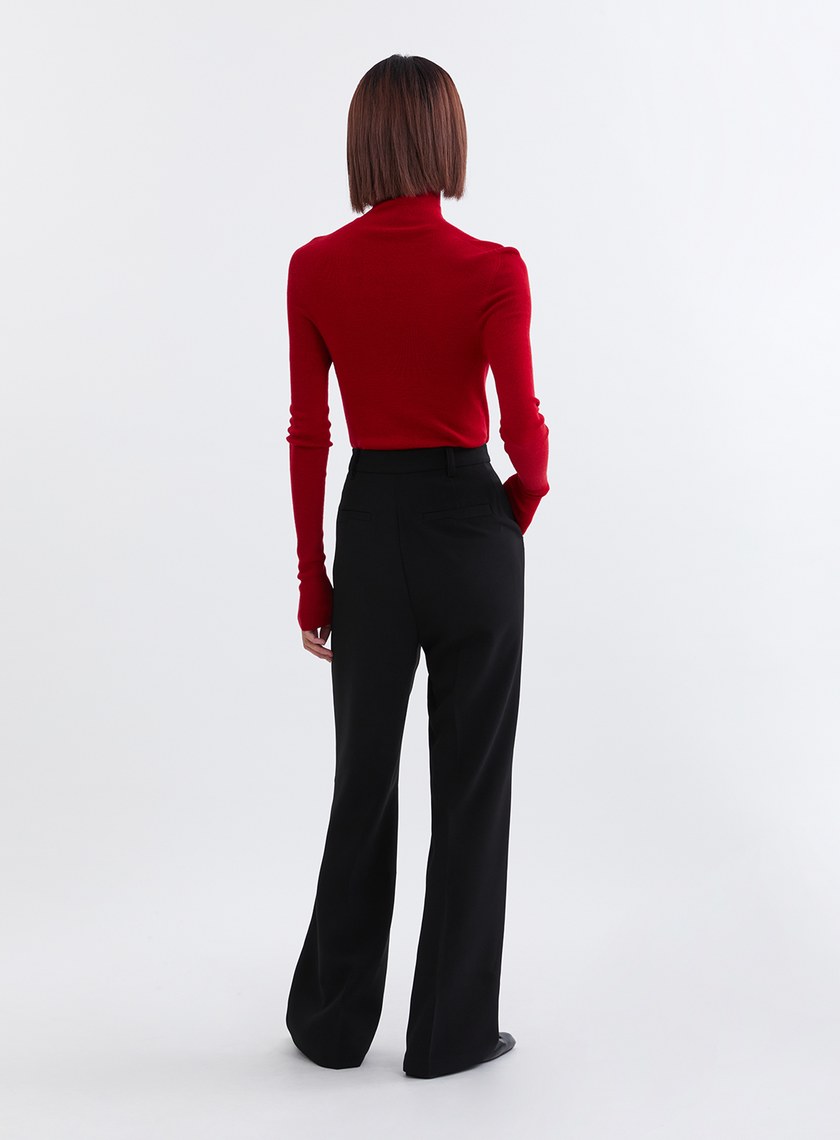 經典滑順微喇叭西裝長褲