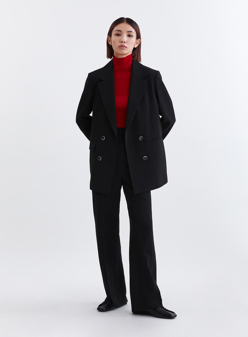 經典滑順微喇叭西裝長褲