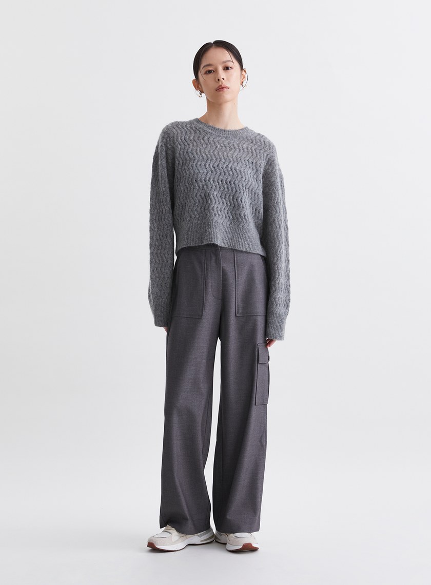 率性工裝口袋直筒長褲