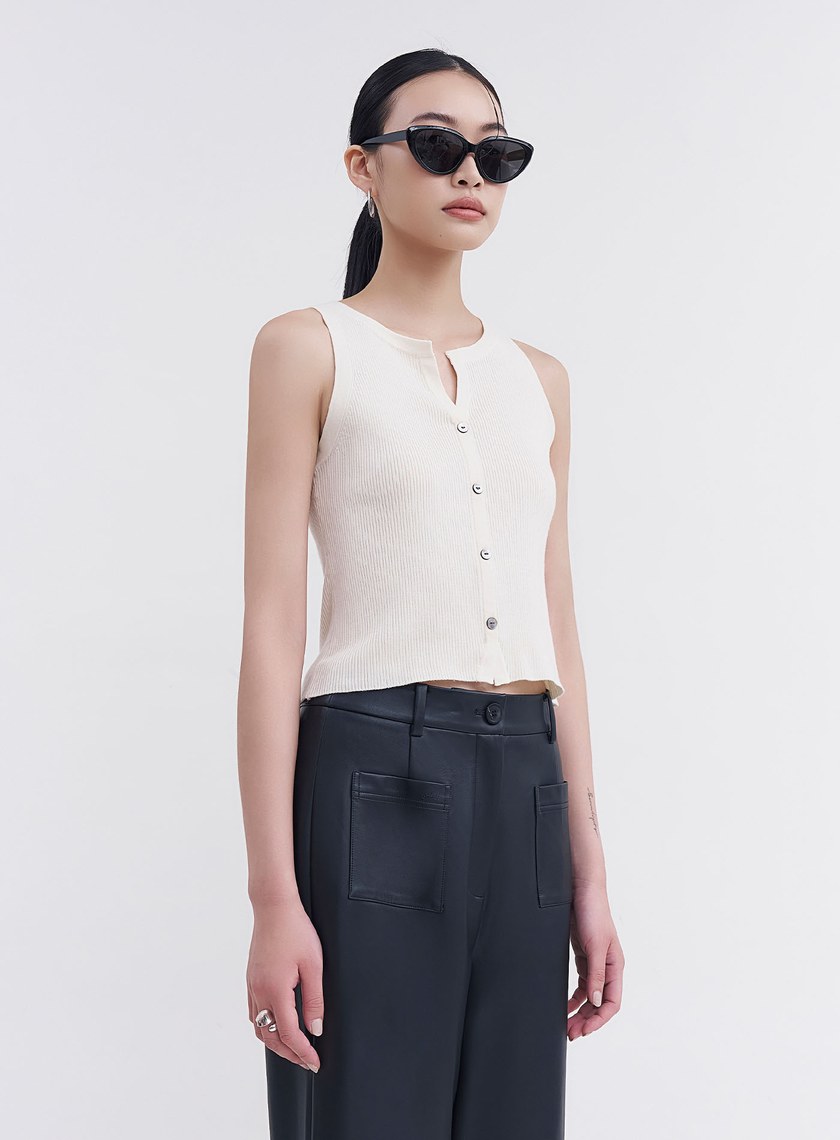 可機洗亨利領羊毛背心