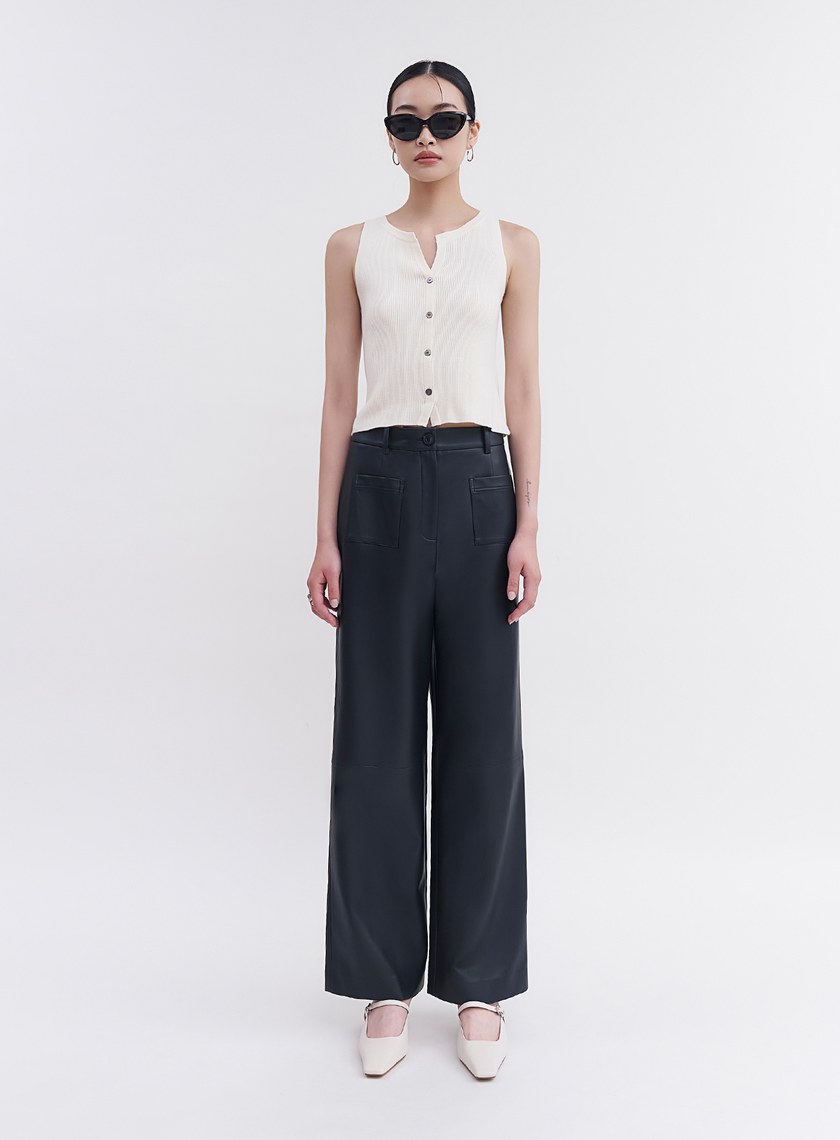 可機洗亨利領羊毛背心