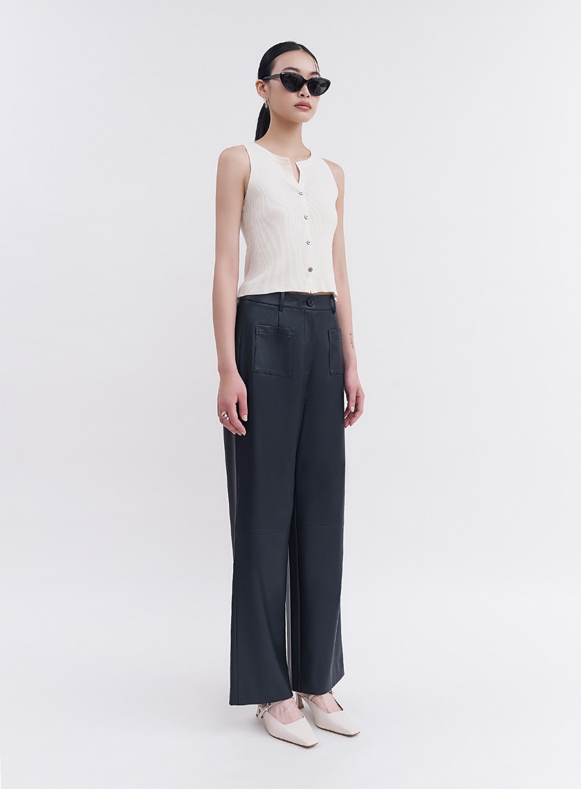 可機洗亨利領羊毛背心