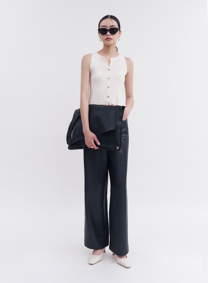 可機洗亨利領羊毛背心