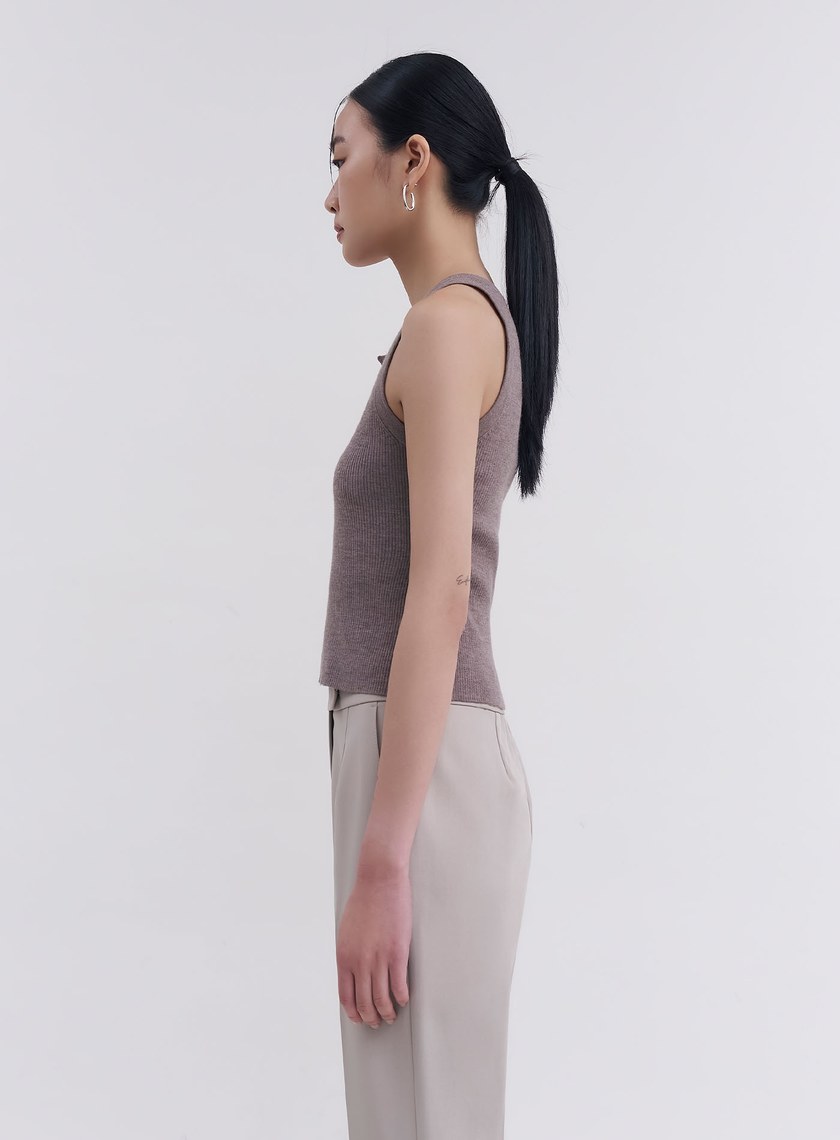 可機洗亨利領羊毛背心