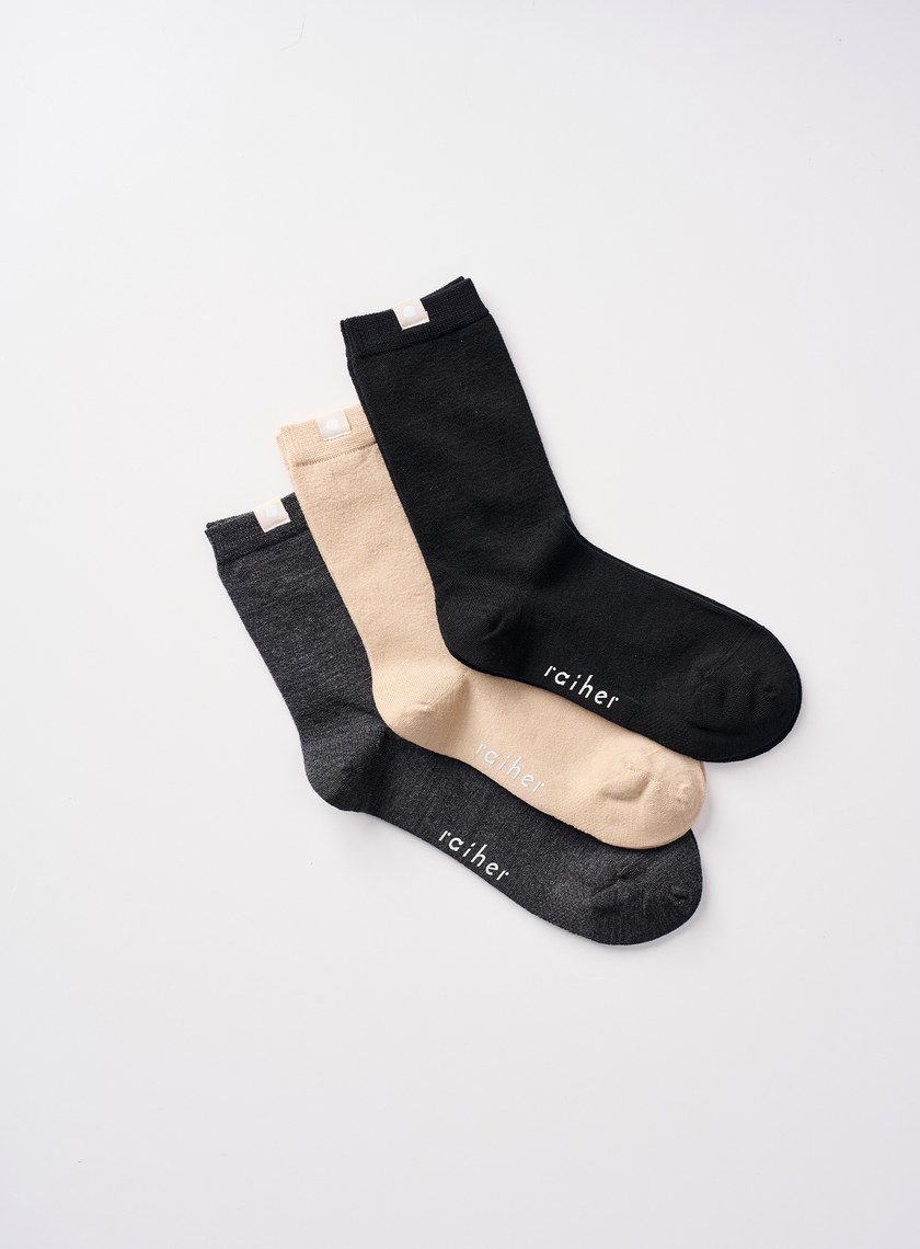 輕薄羊毛中筒襪