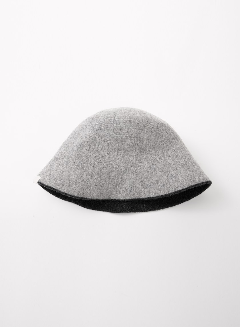純羊毛雙色鐘型帽