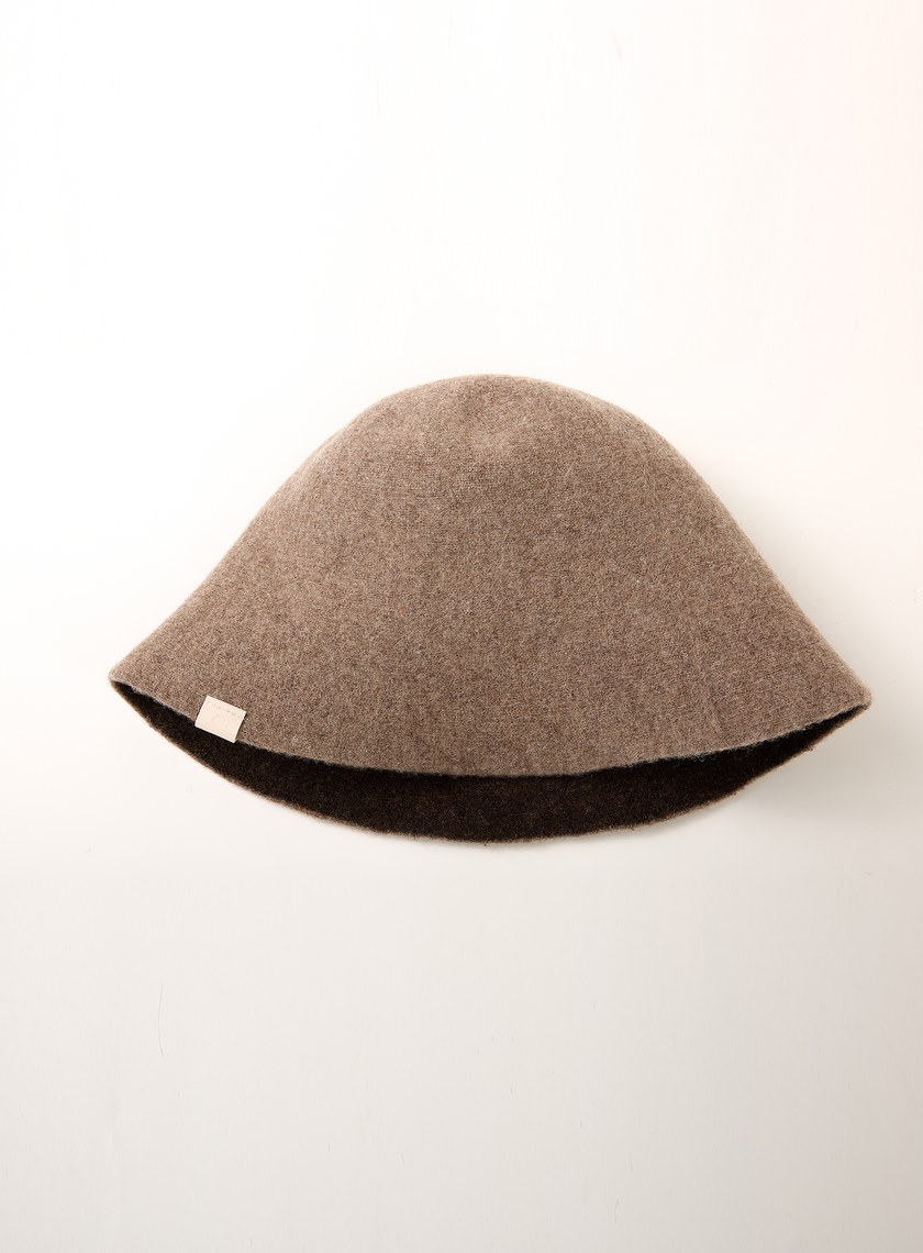 純羊毛雙色鐘型帽
