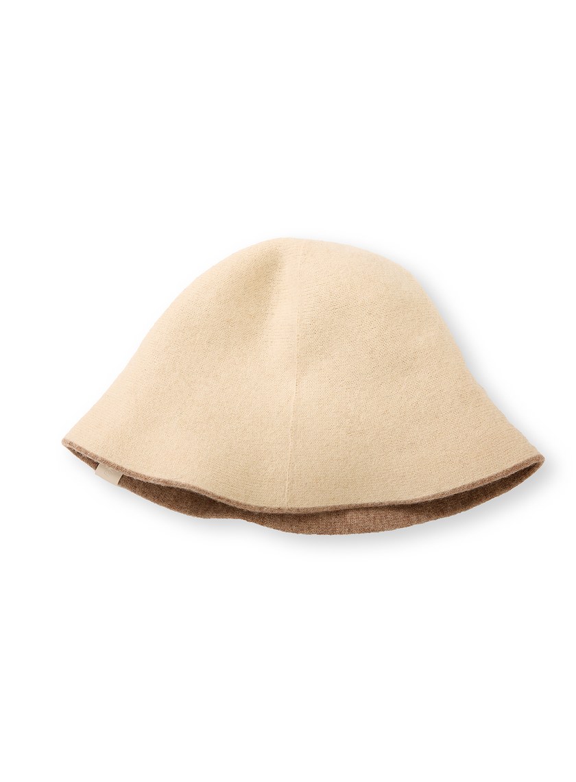 純羊毛雙色鐘型帽