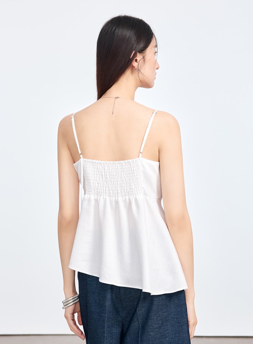 雲感天絲不對稱剪裁 Bra Top
