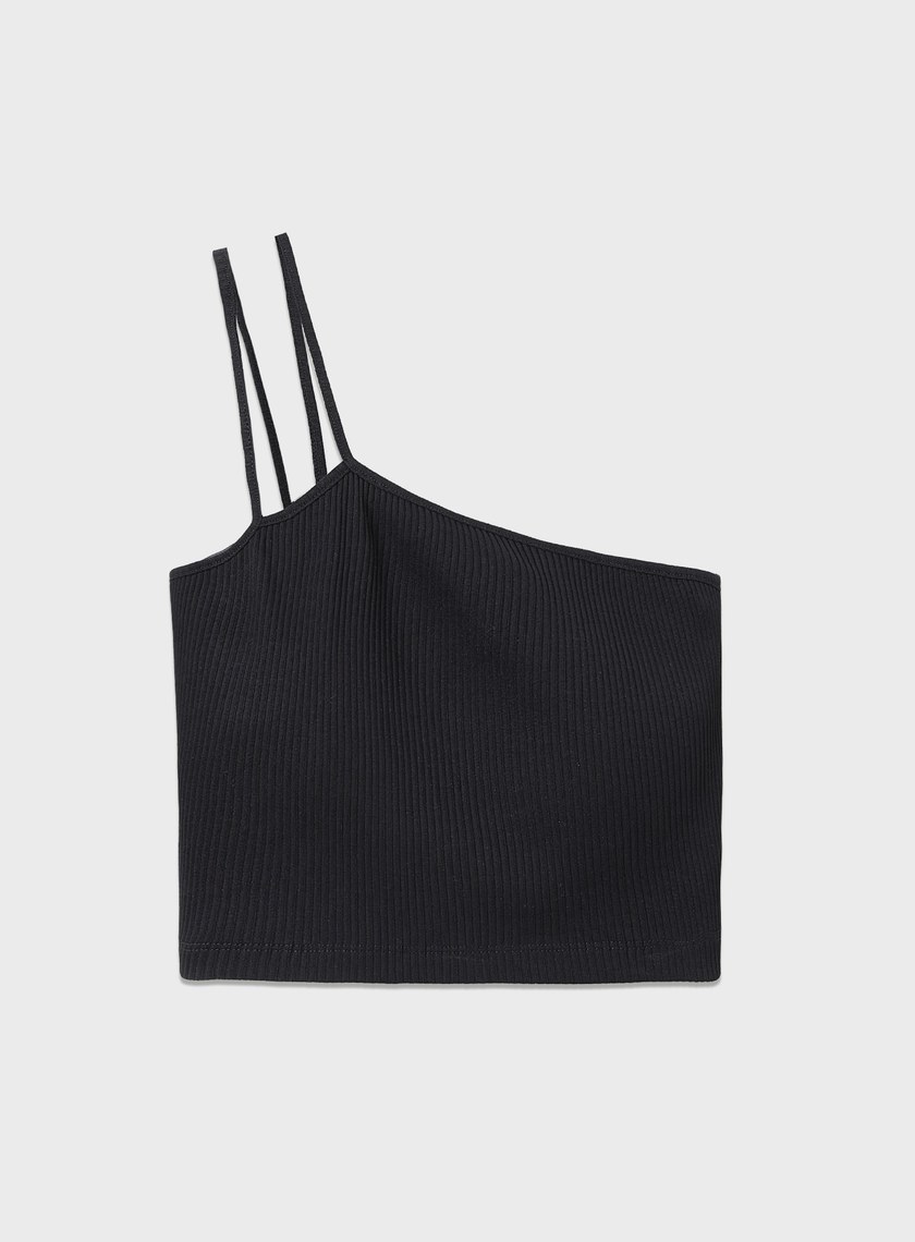 單肩帶彈性內搭Bra Top