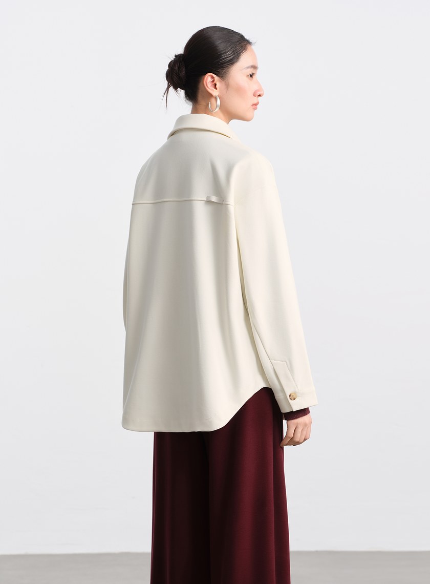 經典人字紋寬鬆休閒感襯衫