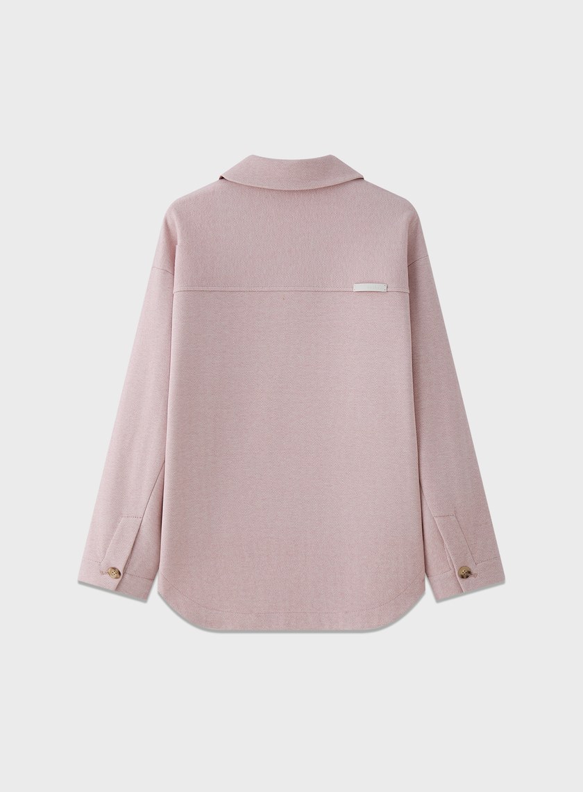 經典人字紋寬鬆休閒感襯衫