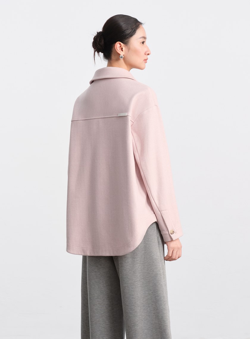 經典人字紋寬鬆休閒感襯衫