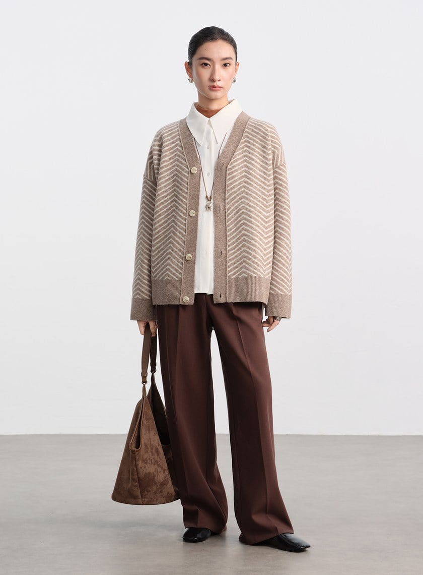 光澤感垂墜開衩襯衫