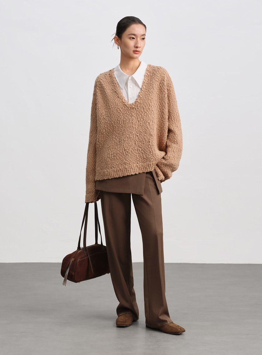 時髦兩件式片裙西裝長褲