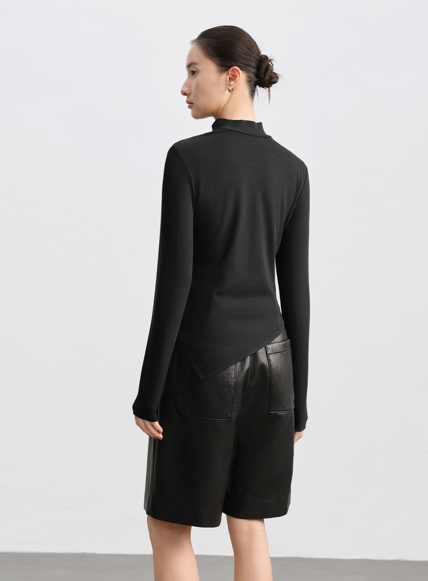 簍空造型感修身上衣