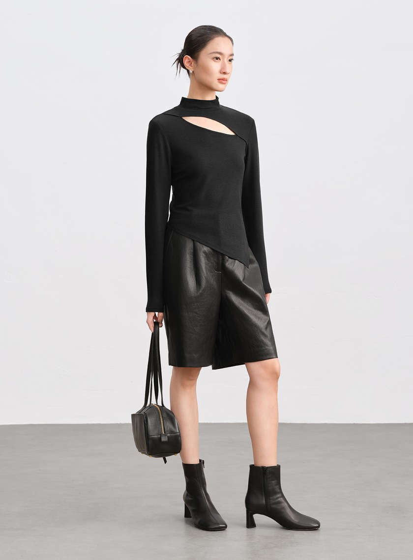 簍空造型感修身上衣