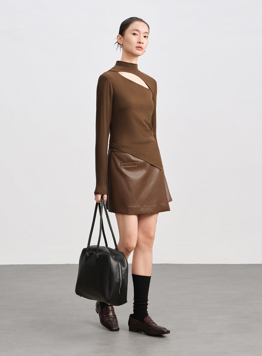 簍空造型感修身上衣