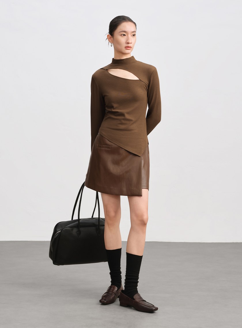 簍空造型感修身上衣