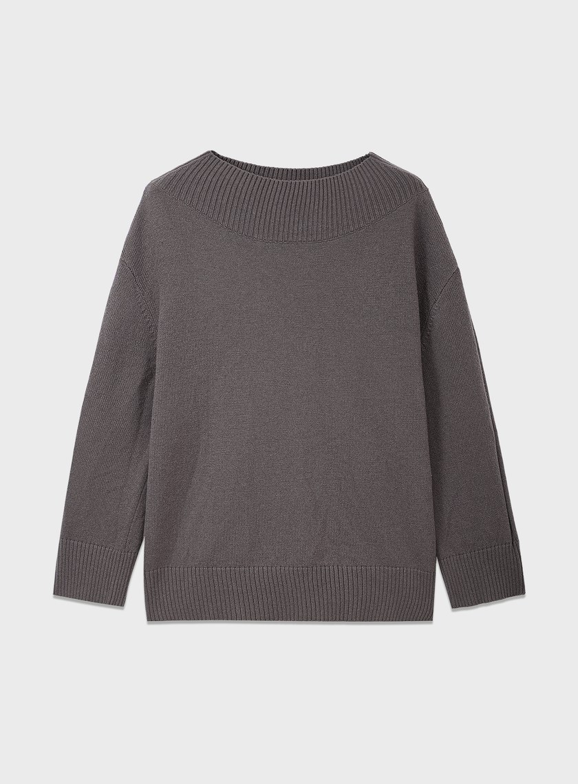 優雅寬領羊毛衫