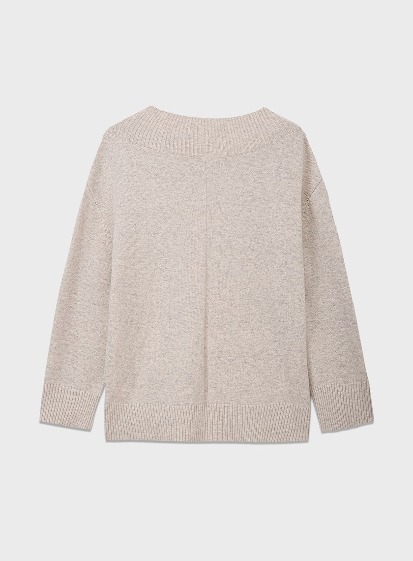 優雅寬領羊毛衫