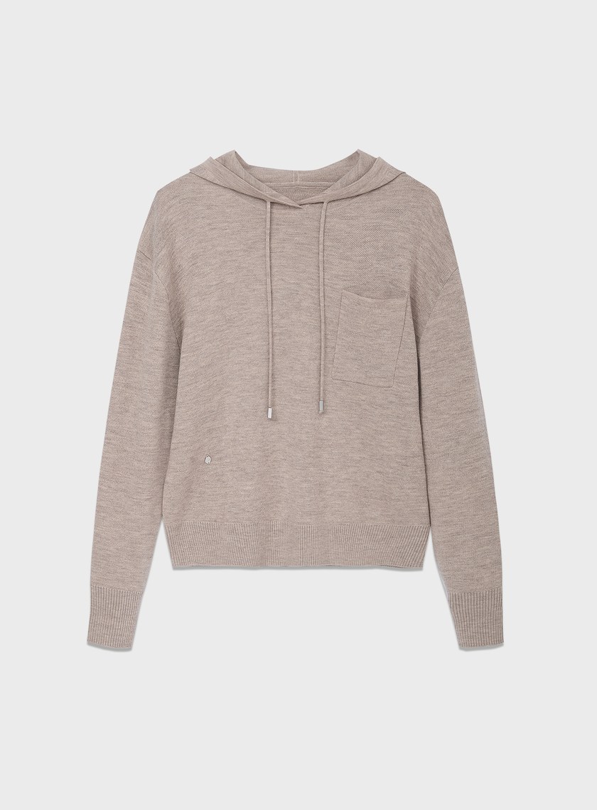 純羊毛連帽衛衣