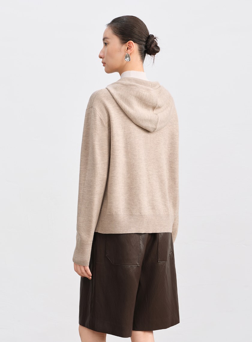 純羊毛連帽衛衣