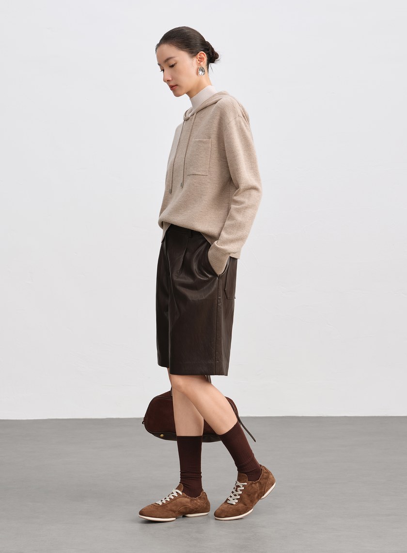 純羊毛連帽衛衣