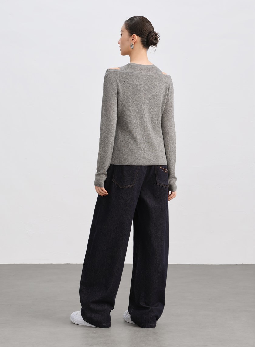 假兩件式造型針織上衣