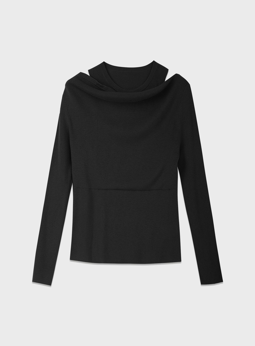 假兩件式造型針織上衣