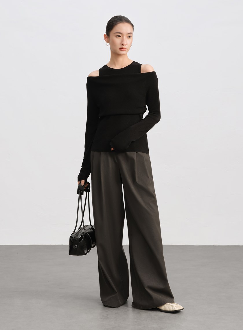 假兩件式造型針織上衣