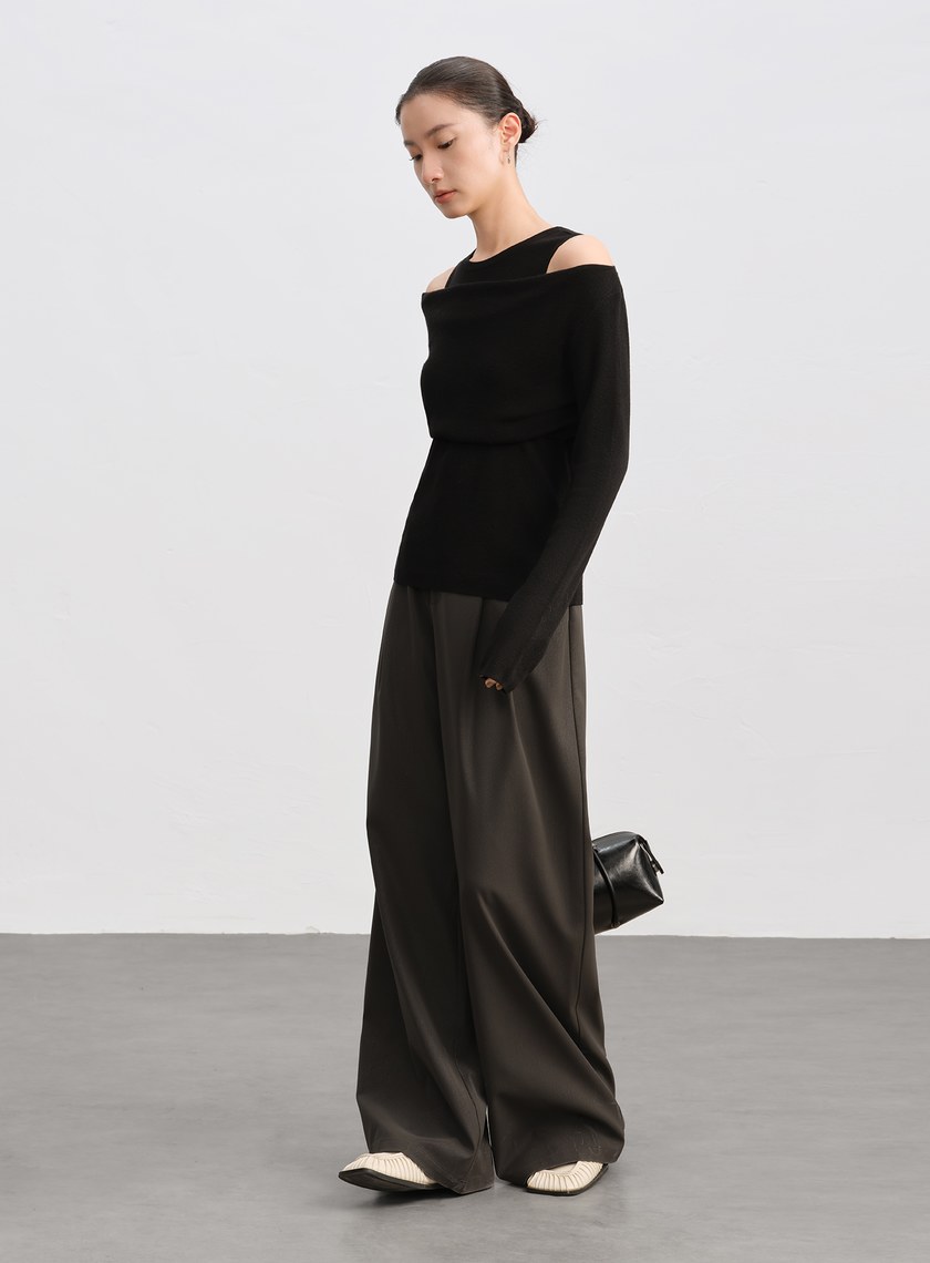 假兩件式造型針織上衣