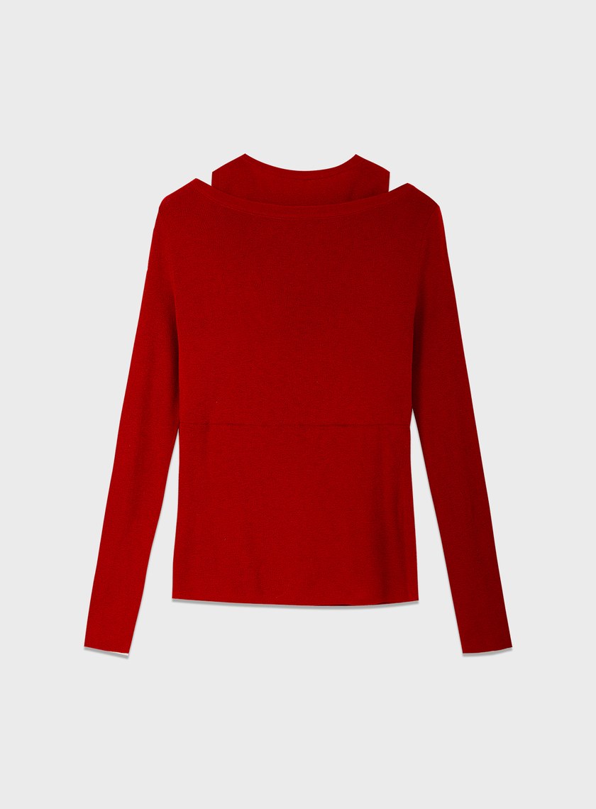 假兩件式造型針織上衣