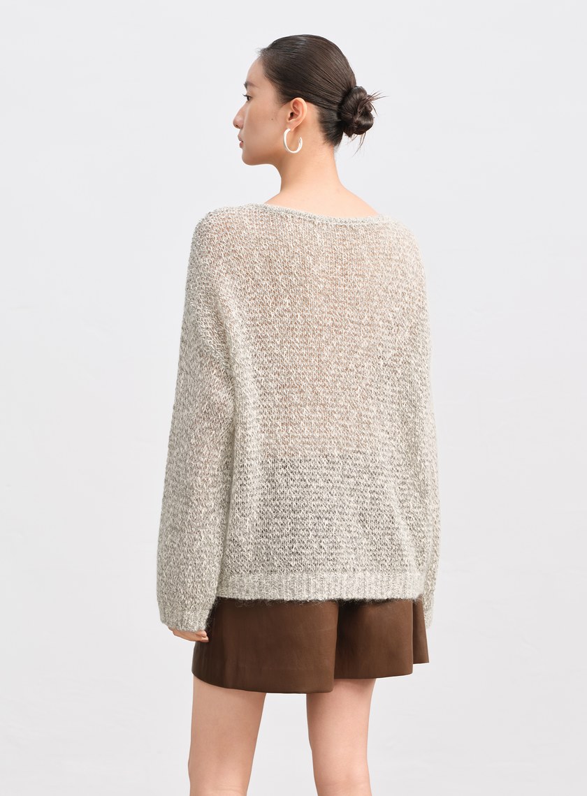 北歐風慵懶毛絨針織上衣