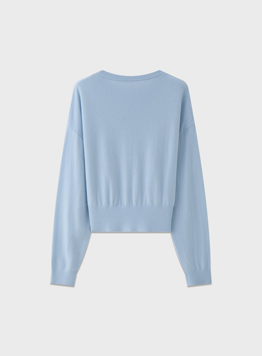 輕柔羊絨混紡針織上衣