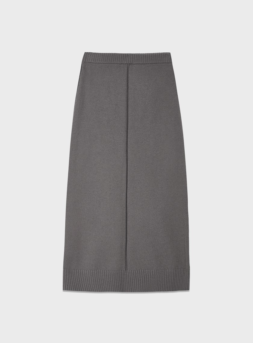 優雅羊毛針織半裙