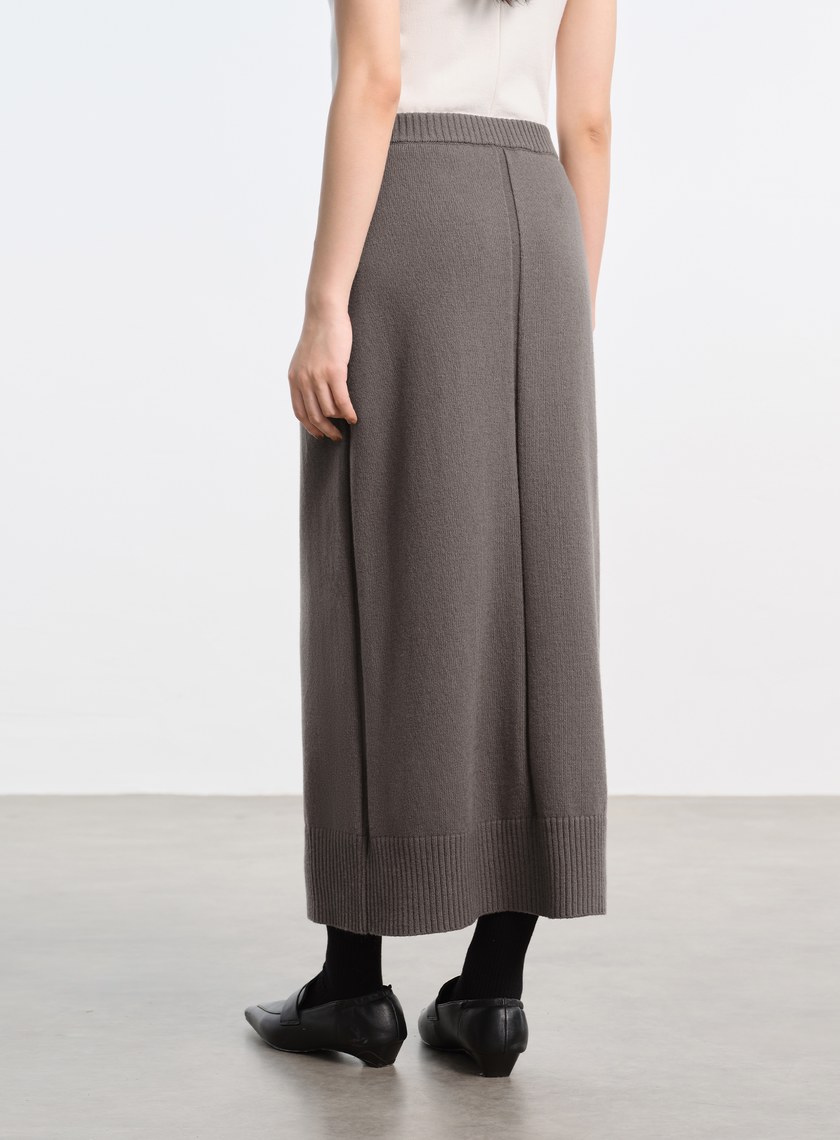 優雅羊毛針織半裙