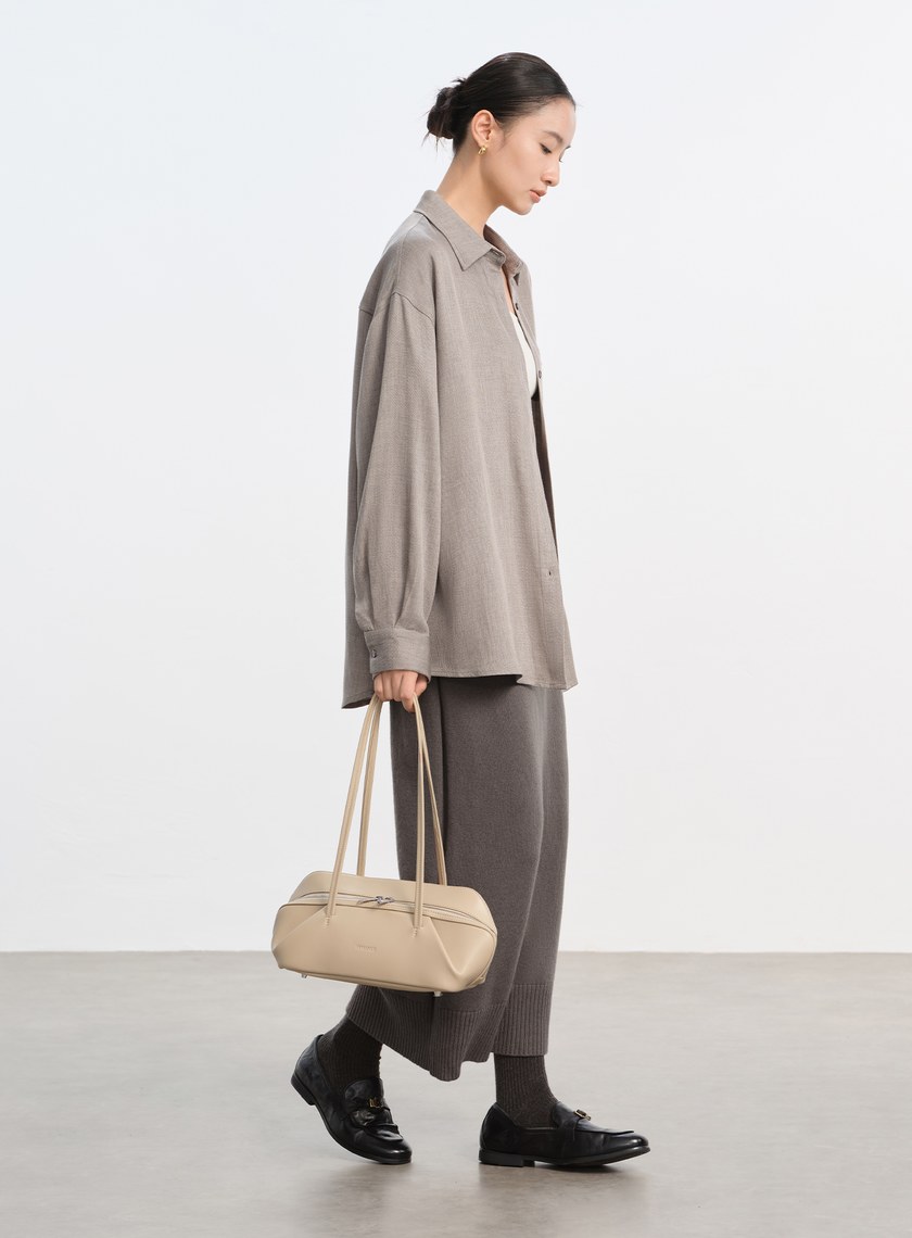 優雅羊毛針織半裙