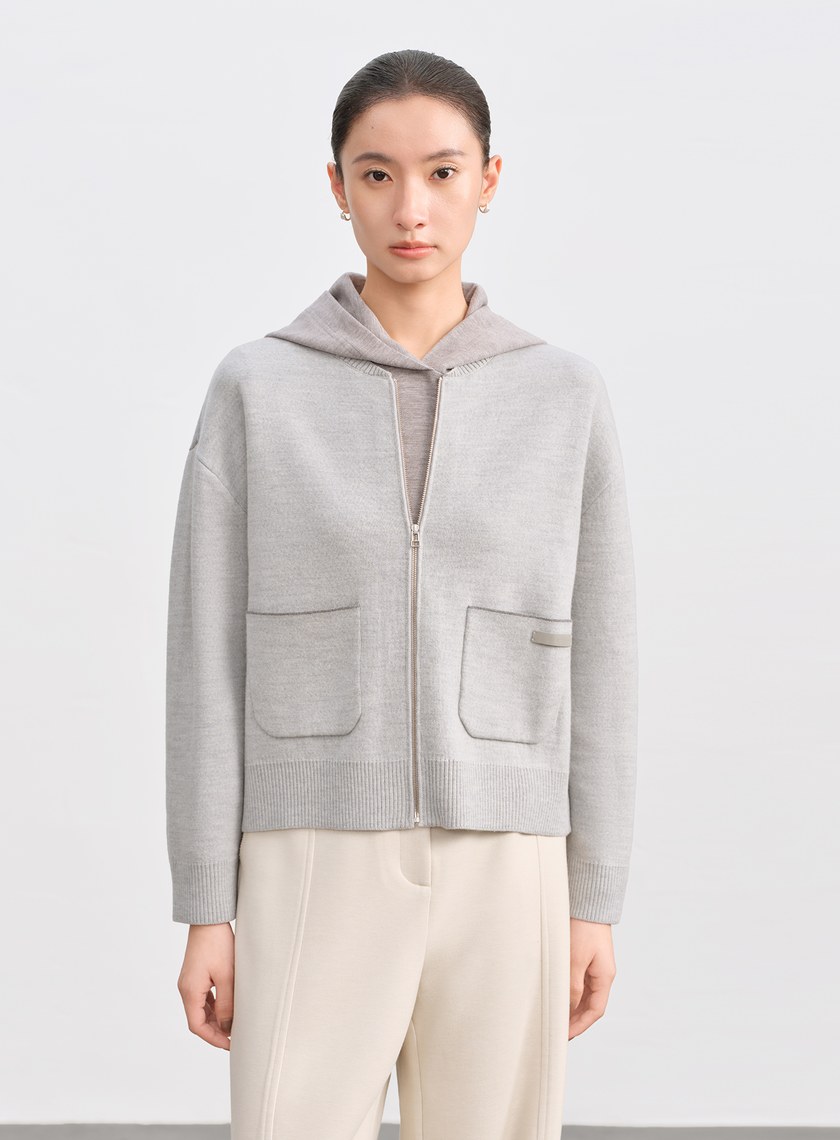 100%美麗諾羊毛針織棒球衫