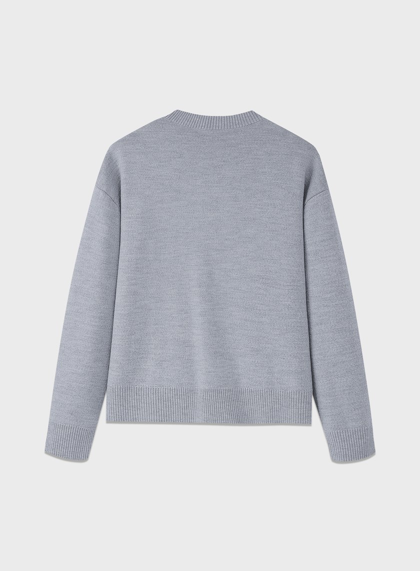 100%美麗諾羊毛針織棒球衫