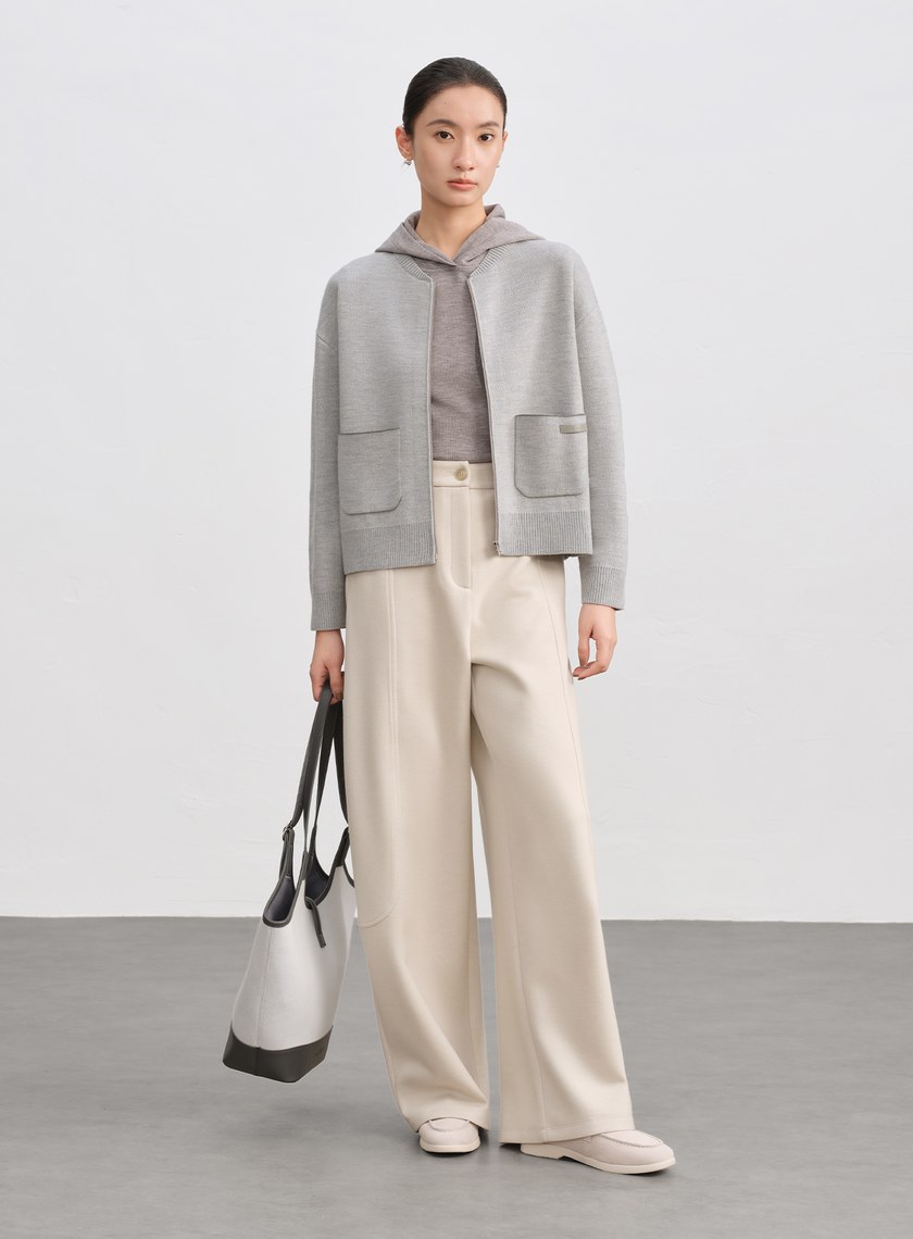 100%美麗諾羊毛針織棒球衫