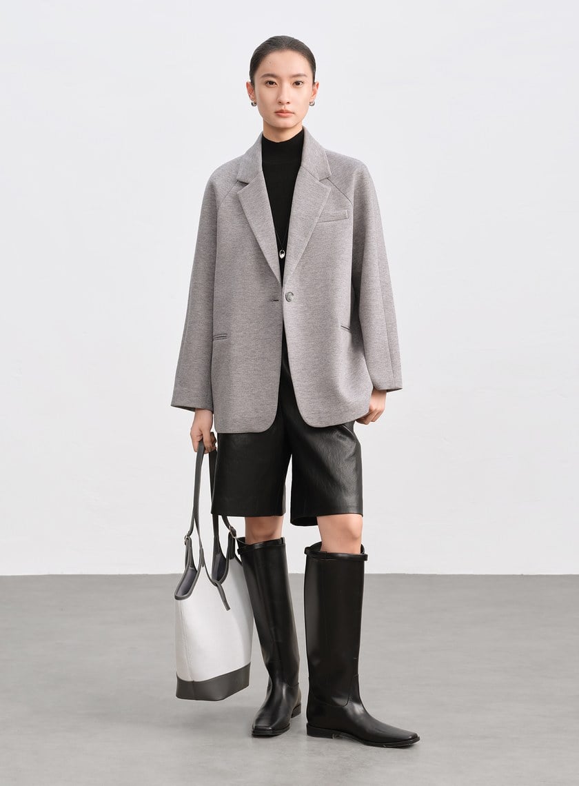 挺廓感休閒繭型西裝