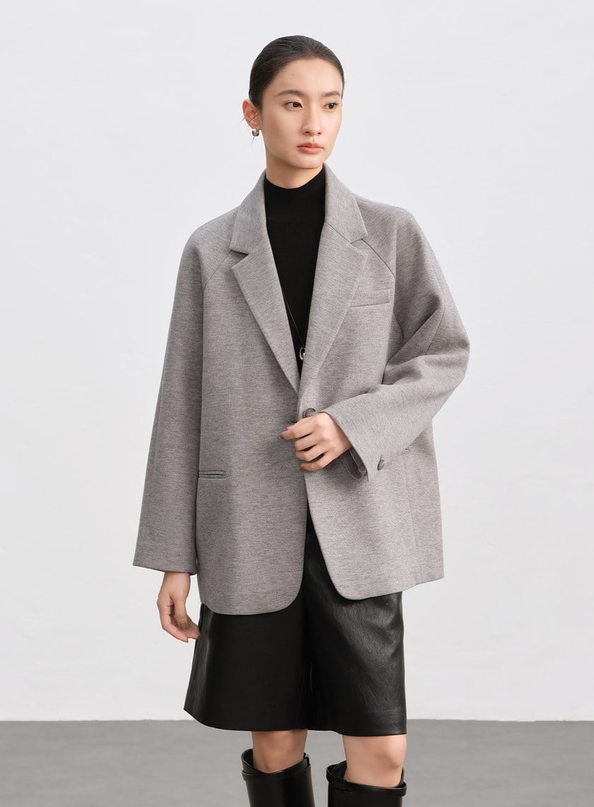 挺廓感休閒繭型西裝