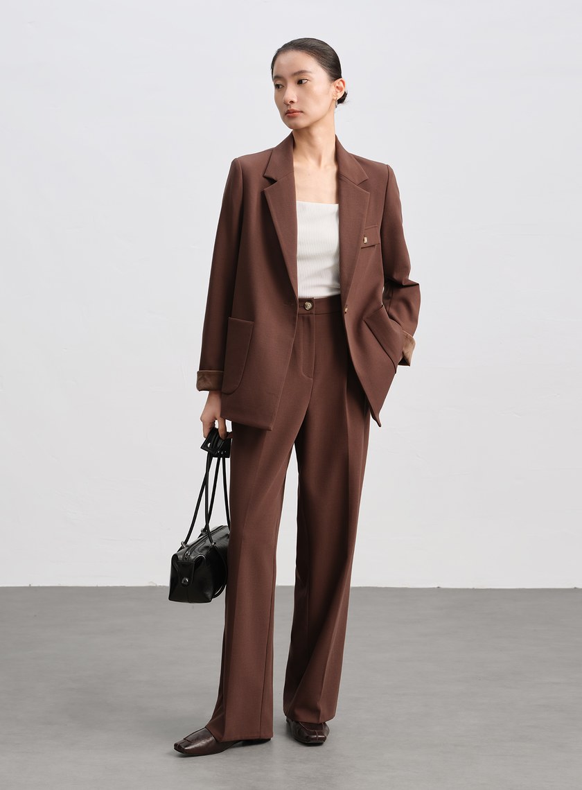 可拆卸連帽西裝外套