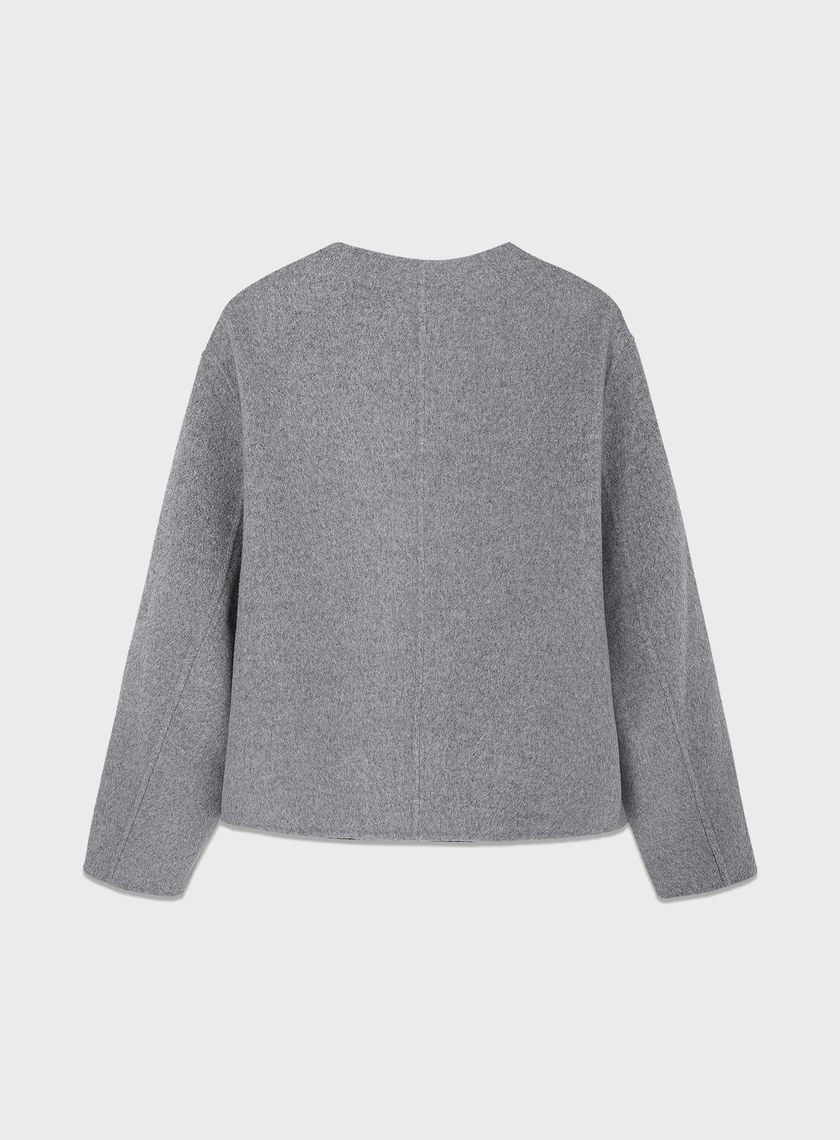 雙面毛呢無領短版外套