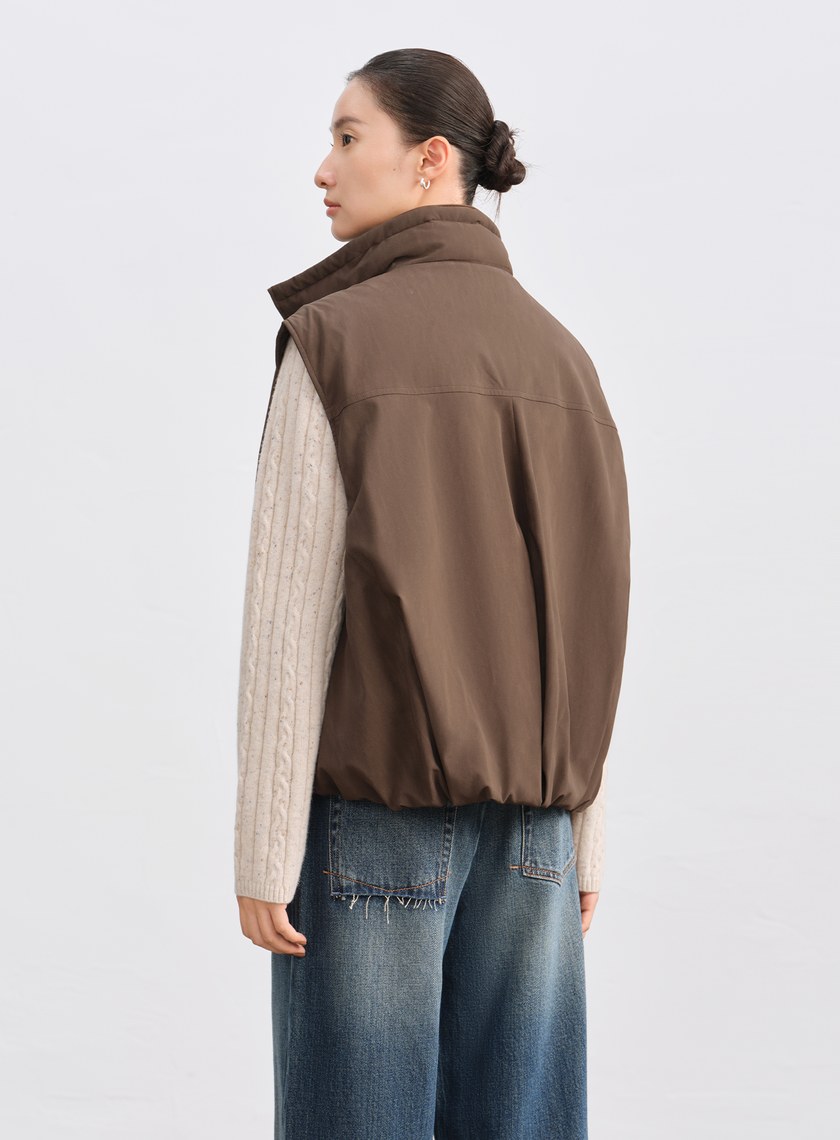 霧面水洗感麂皮馬甲